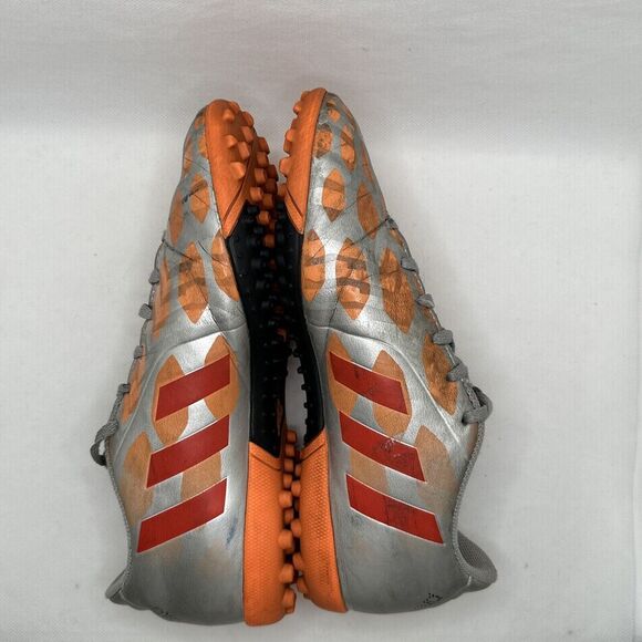 Adidas Predator Absolado Instinct Sneakers Womens Size 8 Silver Orange Lace-Up - Picture 6 of 11